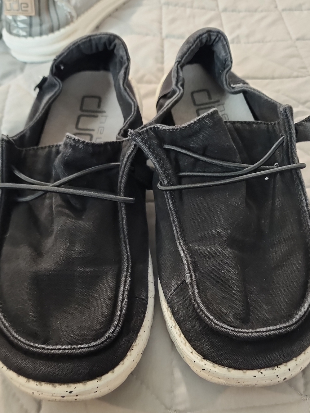 Casual Men's Black Canvas Slip-On Sneakers